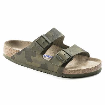 Arizona Birkenstock Soft Footbed Birko-flor Panske Zelene | SK 306LIS